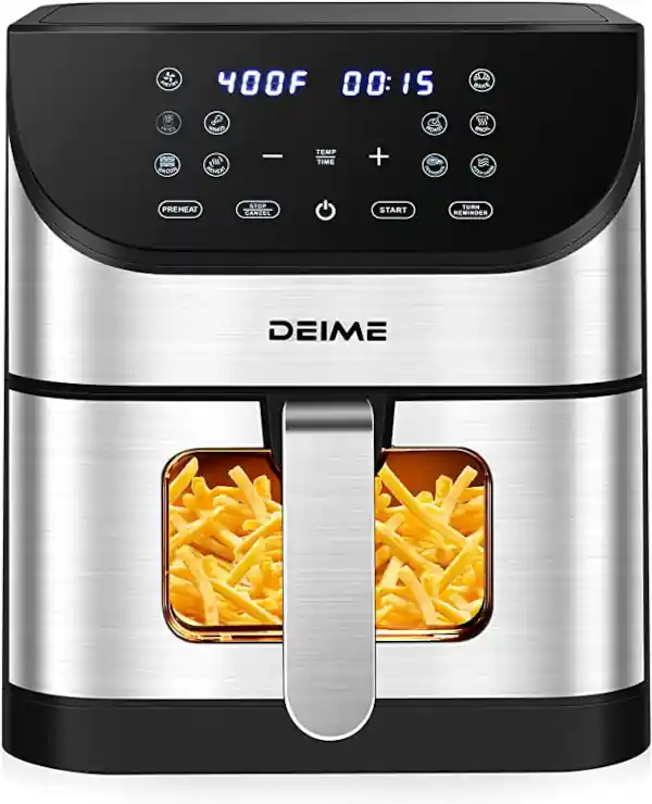 AIrFryer with food cooking window