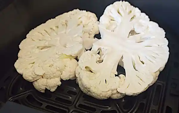 cauliflower steaks cut for airfryer