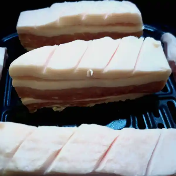 pork belly slices in the airfryer